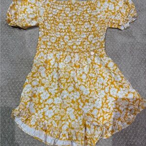 Vince Camuto Yellow Floral Kids Romper